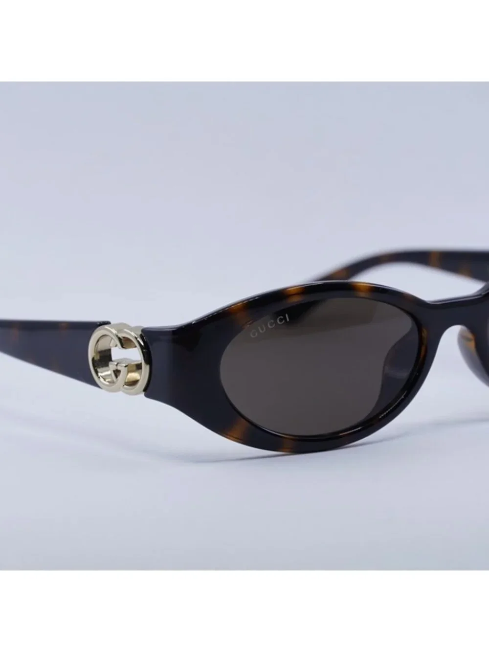 Gucci GG1662SA 002 Sunglasses Havana Oval Frame, Brown Lenses